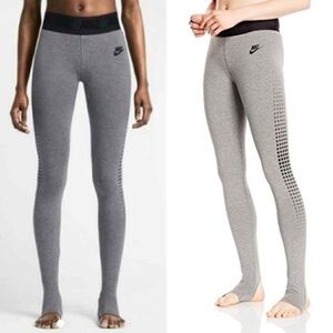 Nike Drifit Footed Gray Leggings XS Black Tights